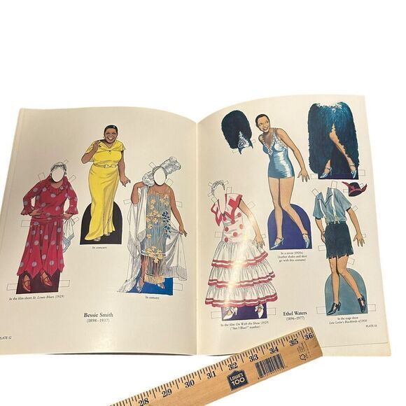 Great Black Entertainers Paper Dolls in Full Color by Tom Tierney 1984 Mint Con. - Picture 8 of 11